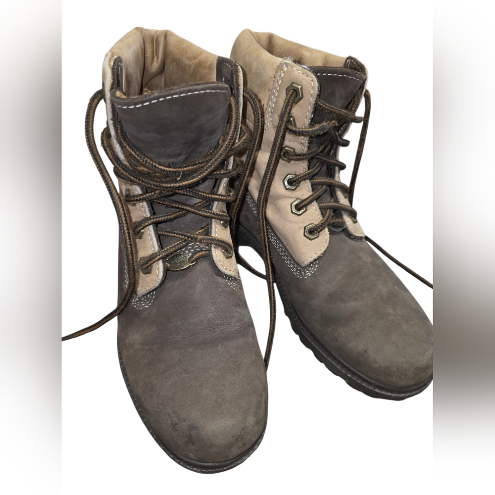 Timberland Women's Brown and Tan Combat Boots